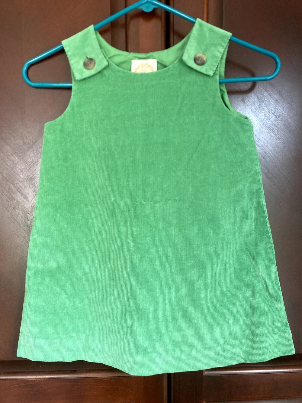 The Beaufont Bonnet Company - Juliet Jumper Green Corduroy Button Shoulders - 6